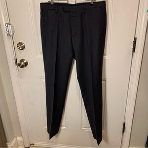 Banana Republic Modern Slim Fit Navy Straight Dress Trousers Pants 100% Wool 34